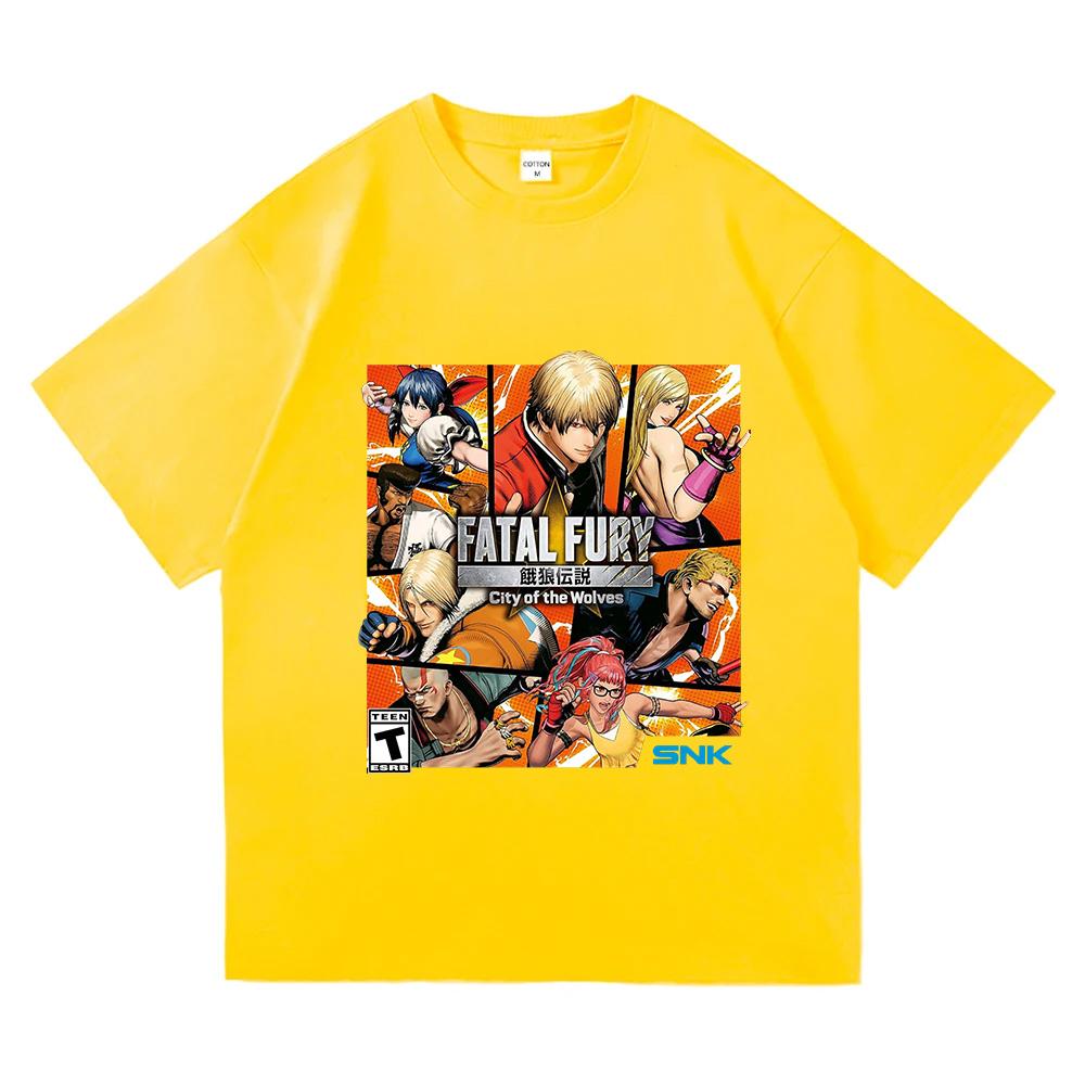 Game FATAL FURY Graphic T-shirt Cotton Short Sleeve Loose Male Tshirts Unisex Streetwear Casual Summer O-neck Men T Shirt Print