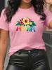 Floral Aloha Graphic Pink T-shirt
