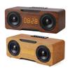 Wooden Bluetooth Speaker with Clock U Disk TF Card Support Home Desktop Stable Connection