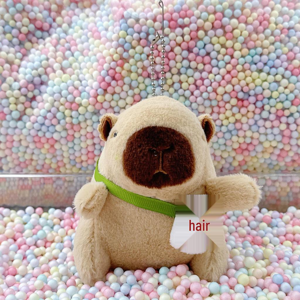 Little Red Book Capybara & Guinea Pig Plush Keychain Ornament