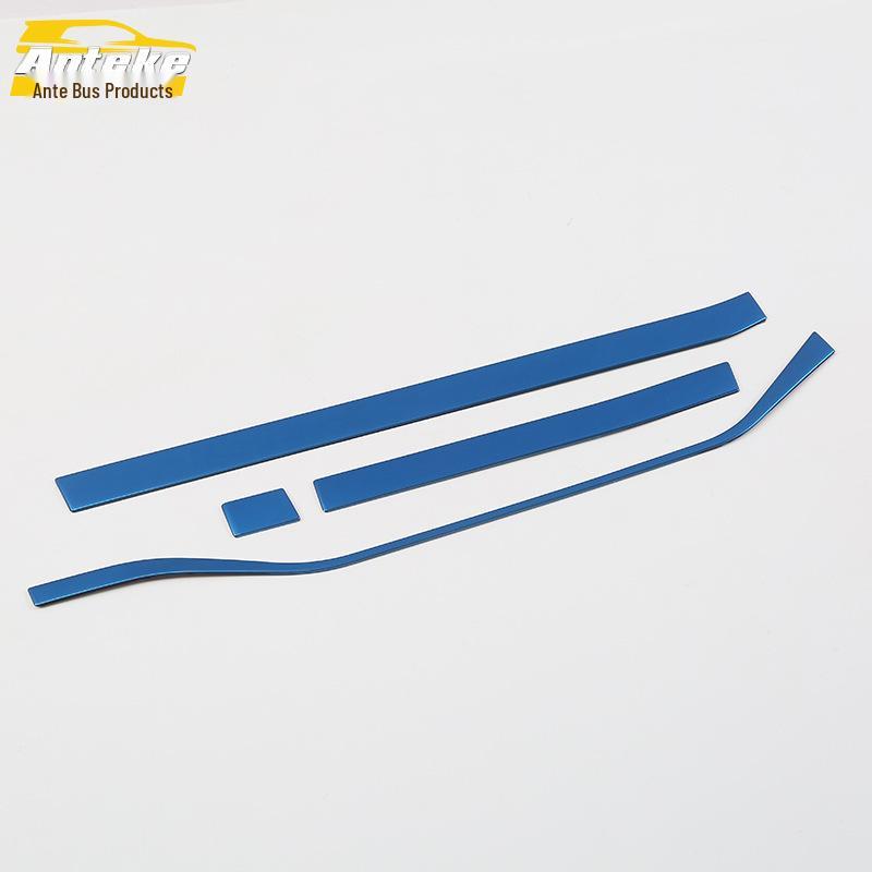 18 Tange Central Control Bright Strip Dashboard Trim - Stainless Steel Decorative Car Accessory