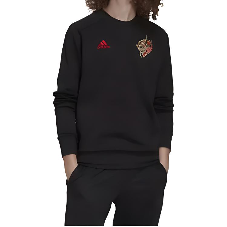 adidas Manchester United Fußball Pullover Sweatshirt Herren Sweatshirt Schwarz GH0029
