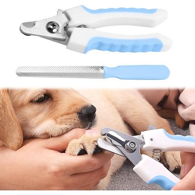Professional Pet Nail Clippers with Safety Guard To Prevent Overcutting Includes Nail File Sharp Blade for Dogs Cats Grooming