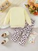 Girls Outfit Printed Long Sleeve Tops And Pants Children' Clothing Sets
