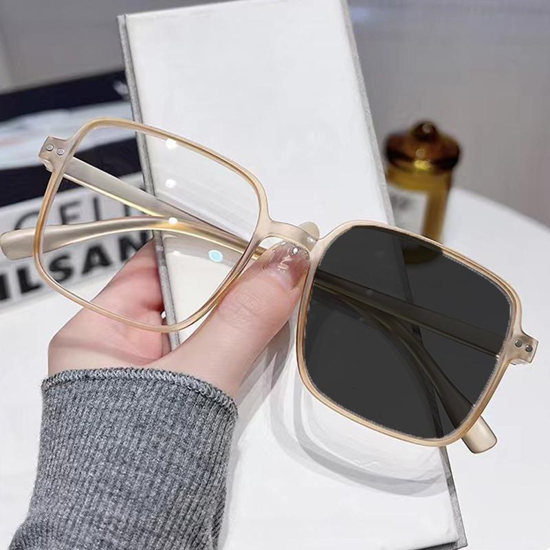 Anti Blue Light Glasses Women Men Vintage Eyeglass Woman Frame Square Glasses Oversized Big Size Lenses Blocking Eyeglasses