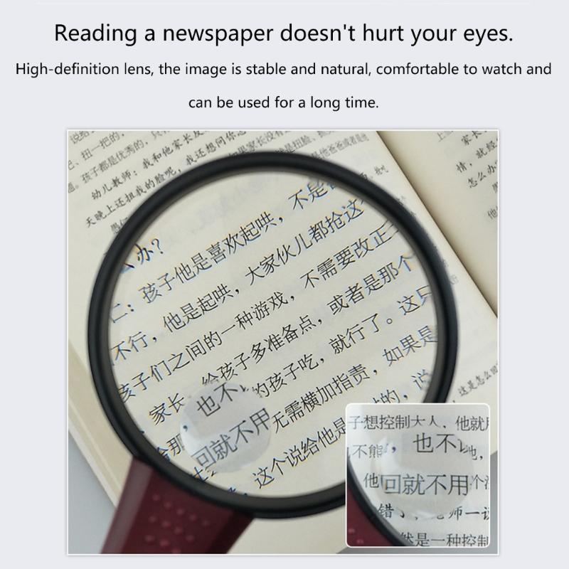 Magnifying Glass with Light Handheld Large LED Illuminated Lighted Magnifier for Seniors Reading Inspection Coin Jewelry