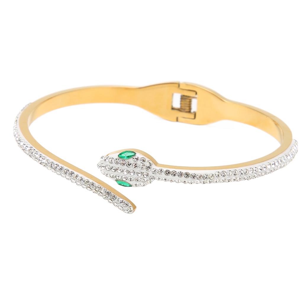 Open Clasp Hinged Bracelet Classic Embed Rhinestones Love Friendship Bracelet for Teen Her Him