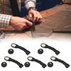 10 Pcs PU Leather Ponytail Button Sew-on Toggles Closures Black Coat Buckles Sewing Accessories for Overcoat Knitwear