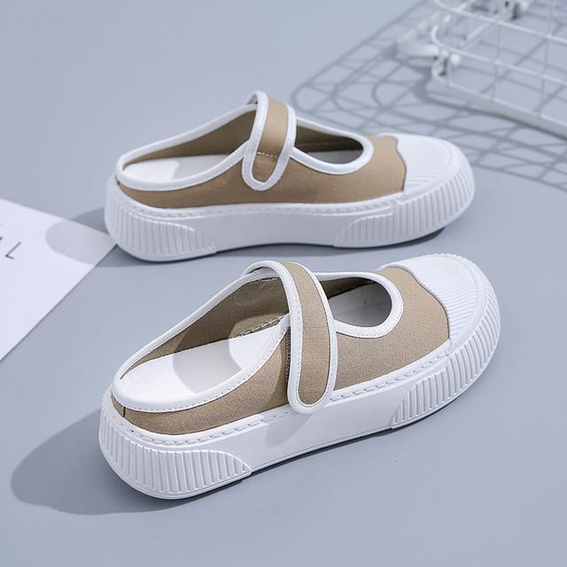 Nová Móda Letní Poloviční Péče Bílé Boty Prodyšné Ležérní Dámské Boty Pohodlné Prodyšné Přenosné Dámské Pantofle