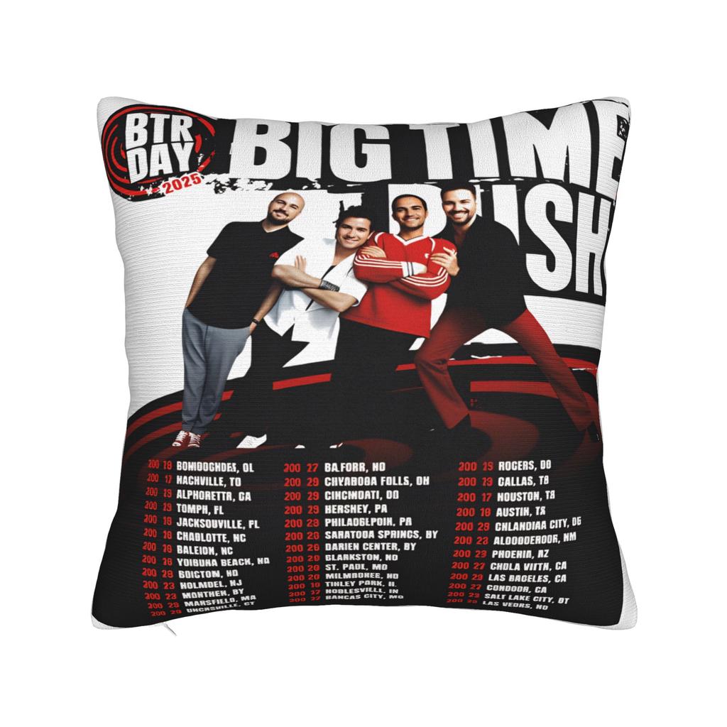 Pillow Cover Big Time Rush In Real Life Worldwide Tour 2025 Concert Vintage Pillow Case For Sofa Car Home Decor Pillowcases