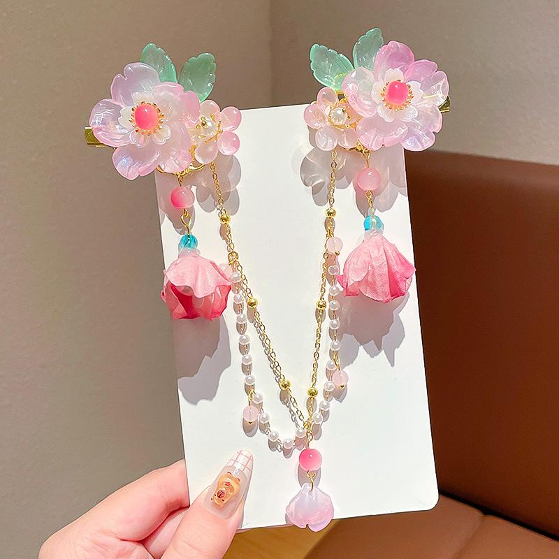 

Аксессуары для волос в стиле ханьфу: Детское украшение на голову с цепочкой на лоб, кисточкой и дизайном принцессы-феи