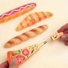 3pcs Pizza ballpoint pen, new and unique pizza-shaped ballpoint pen, simulated bread ballpoint pen
