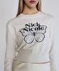 Nigaennikol Cashmere Butterfly Signature Crop Knit_Ivory Black