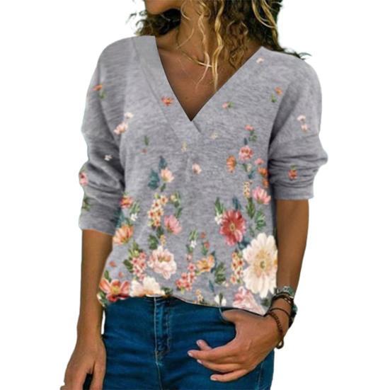 Women Printed Loose-fitting Blouse 