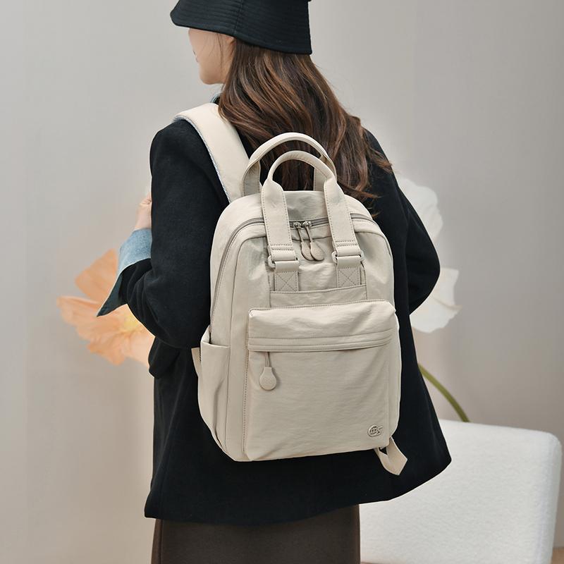 Water Resistant Nylon Backpack for Women and Students with Multiple Pockets for Daily Commute School