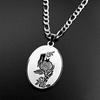 Ovales Medaillon Römische Mythologie Fortuna Anhänger Halskette für Damen Herren Edelstahl Goldfarbe Tyche Göttin Griechische Kette Schmuck