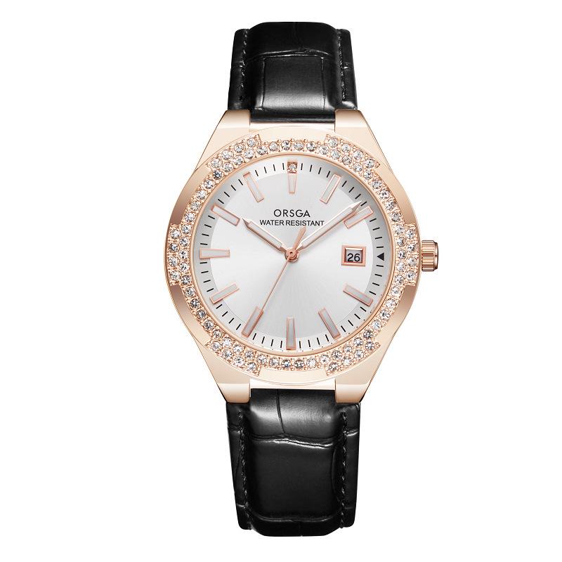 ORSGA Light Luxury Women's Rhinestone Calendar Quartz Watch