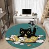 1pc Cat Pillow Office Round Area Rug,  Mat Suitable For Office, Under Office Chairs Bedroom Living Room Home Decor, Room Deco