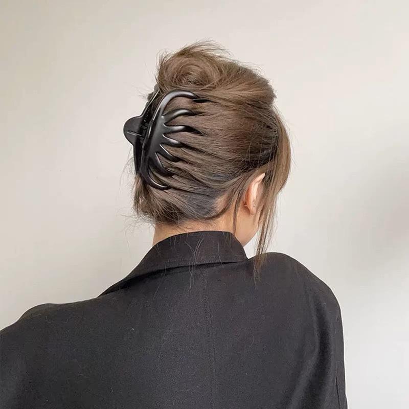 Pinza de Tiburón para el Cabello Extra Grande Estilo Francés para Mujer, Pinza de Garra Retro Escarchada con Dientes Profundos Adecuada para Cabello Grueso, Accesorios para el Cabello Diarios, Nuevo Artículo