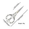 6.3''Vintage Silver Exquisite Scissors with Floral-inspired Handles, Sharp Blades Suitable for Handicrafts and Sewing, Ergonomically Designed for a