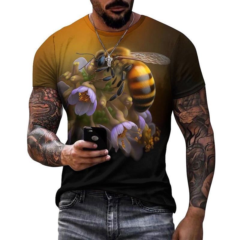 3D printed T-shirt for summer men's casual T-shirt
