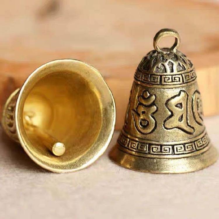 Buddhist Prayer Keychain Bell Accessory Crafted In User Friendly Metal Material Fashionable Key Accessories