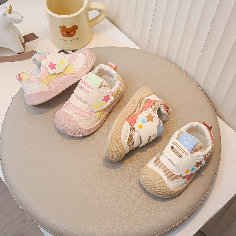 2025 Spring/Autumn Boys & Girls Breathable Mesh Baby Walker Shoes - Soft, Non-slip Toddler Soles