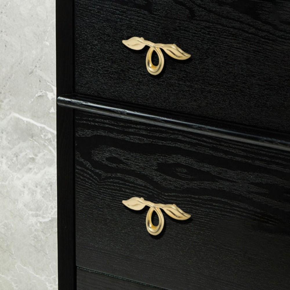 Zink Zink Zinklegierung Vintage Griffe Lochabstand Möbelbeschläge Europäischer Stil Blattform Griffe Kommode