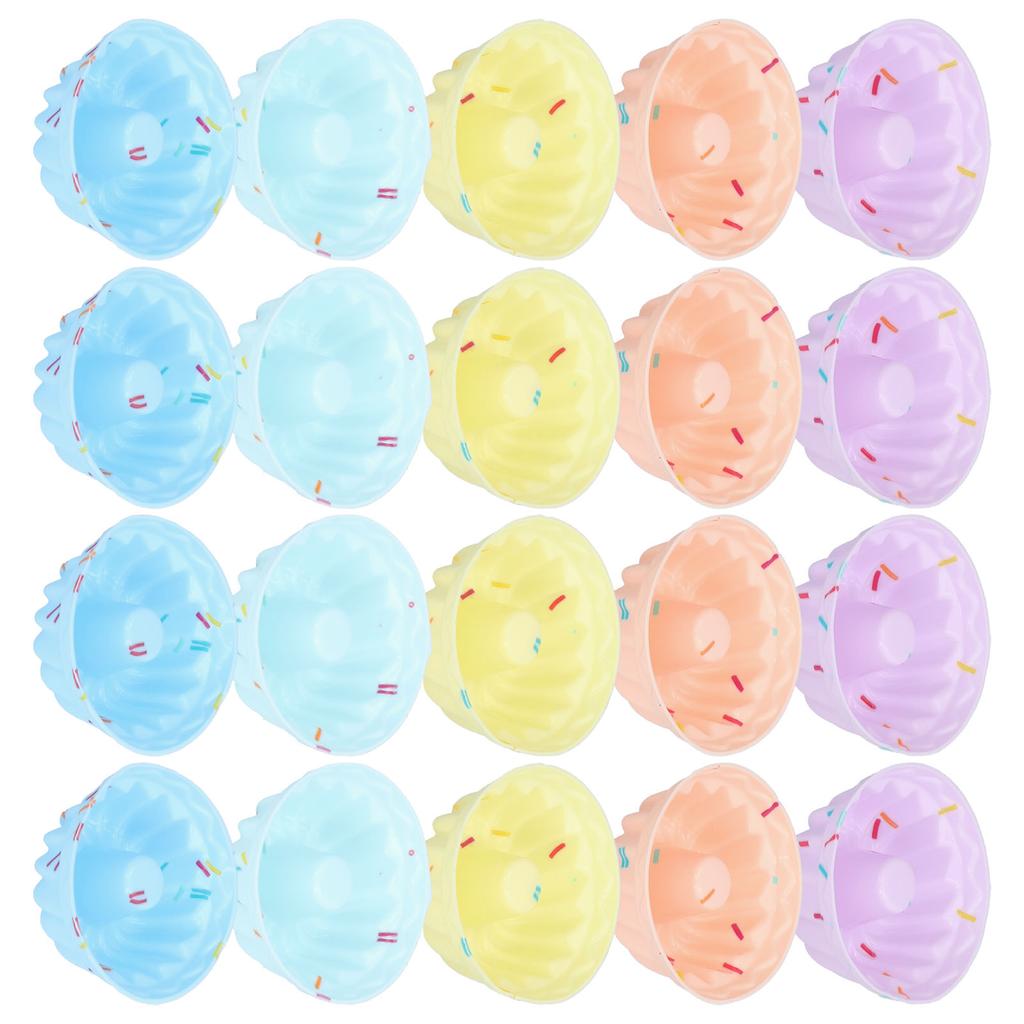 20Pcs Small Cake Cup Baking Mold Reusable Easy Clean Silicone Mini Cupcake HoldersThread Set