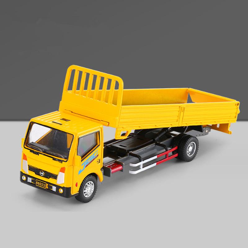 Modèle de camion léger en alliage 1/60 Modèle de camion à benne en métal moulé sous pression Véhicules d'ingénierie de transport Modèle Simulation Collection Cadeaux pour enfants