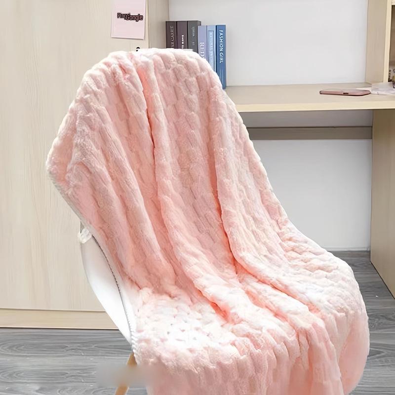 Golden Turtle Coral Fleece Extra Large Absorbent Bath Towel - Soft Grid Velvet Flannel