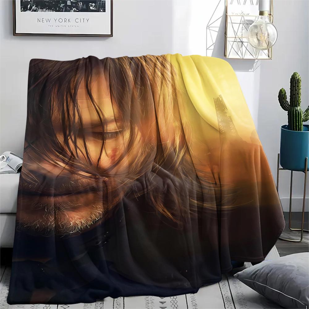 Darryl Print Flannel Blanket,High quality Comfortable for All Seasons,Home Decor,Warmth and Comfort,Perfect for Christmas Gifts