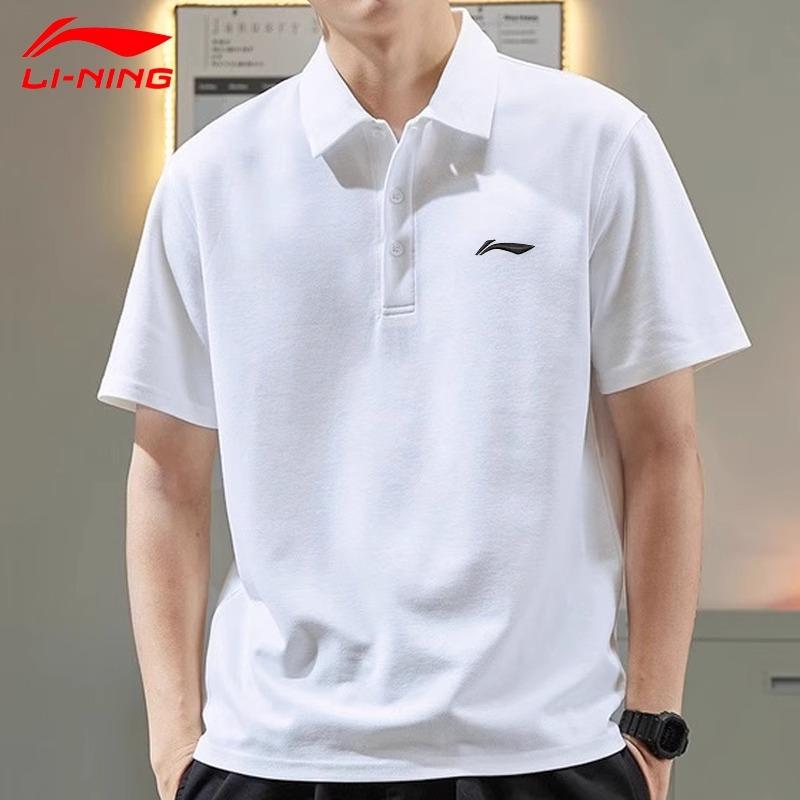 Li-Ning Comfortable Loose Breathable Lightweight Short Sleeve Simple Design Fashionable Fitness Running Shorts Leisure Sports Suit YPLV049-1+AKSV291-1