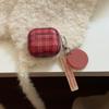 Nische rotes Karomuster halbtransparent AirPods 4. Generation Ohrhörerhülle das neue Modell ist geeignet für Apple 2. Generation AirPods 3. Generation Schutz