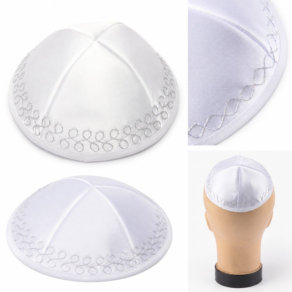 Satin Fabric Kippah Cap Smooth Surface Head Cover Durable Yarmulke Skullcap Daily Wear