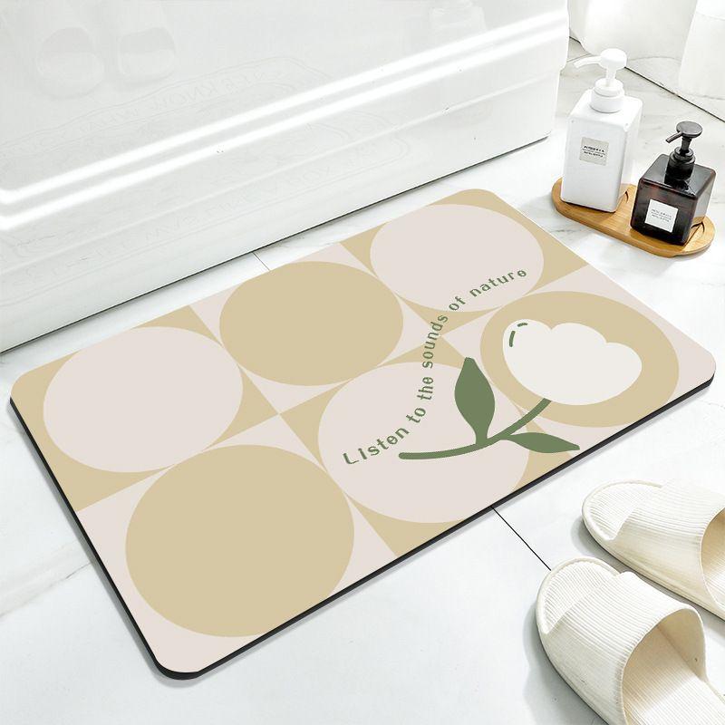 Badezimmer-Fußmatte, Diatomeenerde, niedliche Fußmatte, Haushaltstoilette, Türdämpfer, Toiletten-Schnelltrocknung und rutschfest