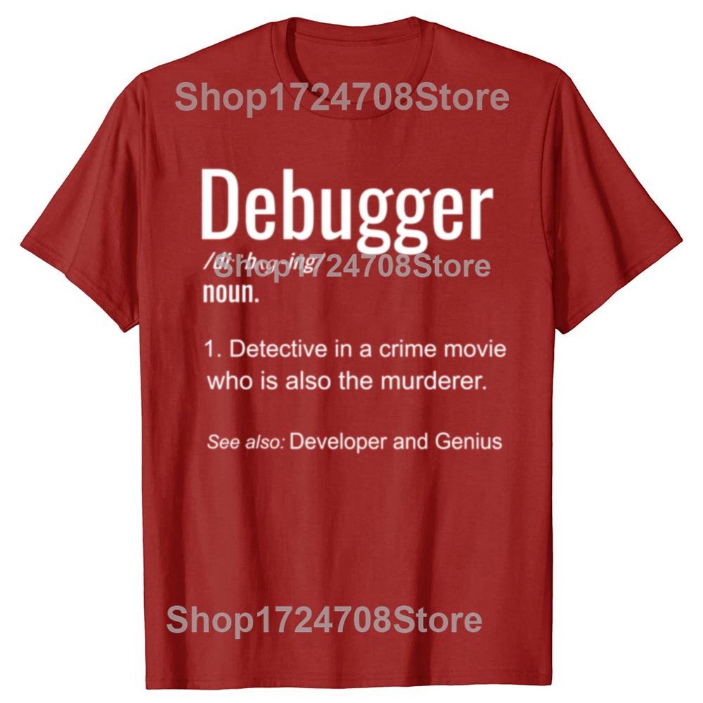 Funny Debugging Definition Graphic Tshirts Men Womens Fashion Casual Tshirt 100 Cotton Loose Programmers Coding T Shirt S