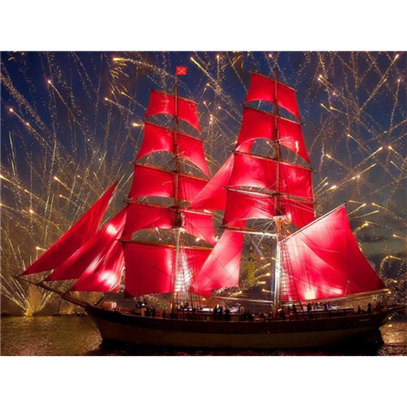 

5D Diy алмазная живопись парусный набор для вышивки крестом полная квадратная дрель вышивка мозаика художественная картина из страз домашний декор Full Round 40x50CM