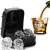Silicone 3D Skull Shaped Ice Mold, Easy Release Reusable Ice Cube Mold Trays for Home Party Supplies