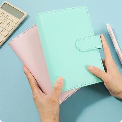 A6 Loose-Leaf Notebook Macarone Color Budget Binder Saving Money Binder  Stainless Ring Binder