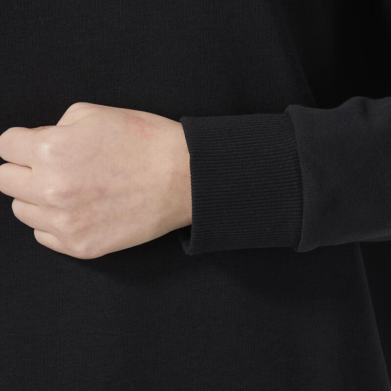 Puma Solid Color Casual Loose Fit Drop Shoulder Long Sleeve Sweatshirt Women Tops Black 682274-01