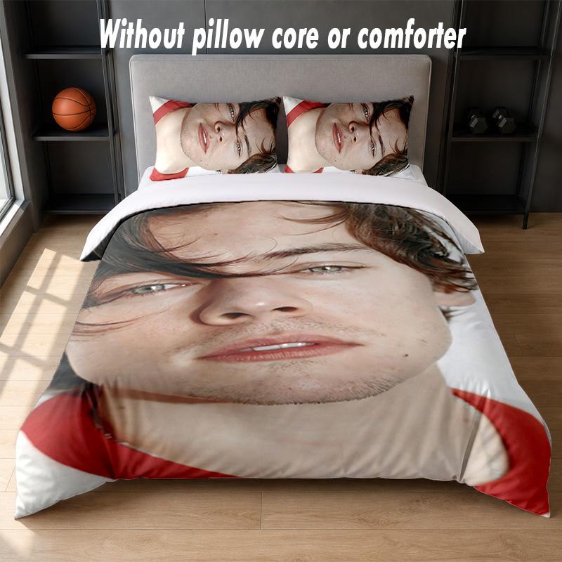 Harry Styles Design Bed Bedding Set 1 Duvet Cover + 2 Pillowcases Soft Breathable Household Bed Linens