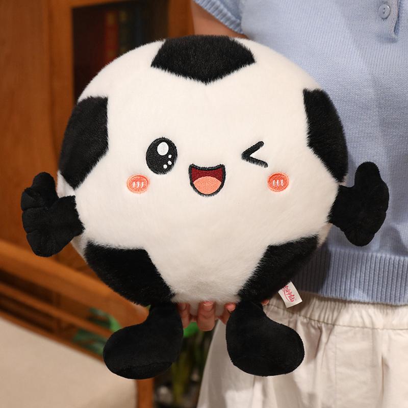 New Football Plush Thumbs Up Funny Round Ball Doll Bag Decro Hang Pendent High Quality Gifts