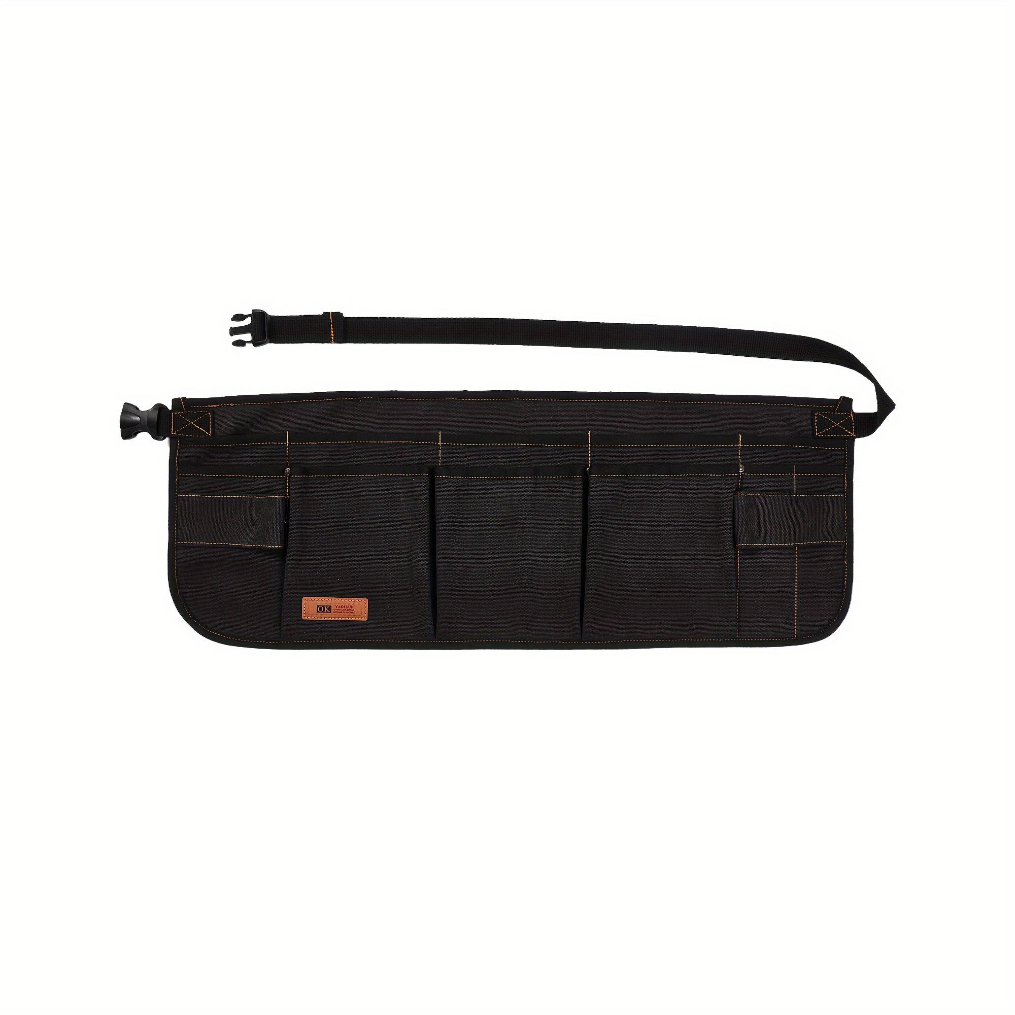 

Canvas Tool Belt, 11 Pockets, Unisex Apron for Woodworking, Carpentry, Artists. Adjustable & Durable for Outdoor Work & Crafts. чёрный