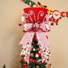 Christmas Tree Topper Hat Bowknot Compressible Christmas Ornament