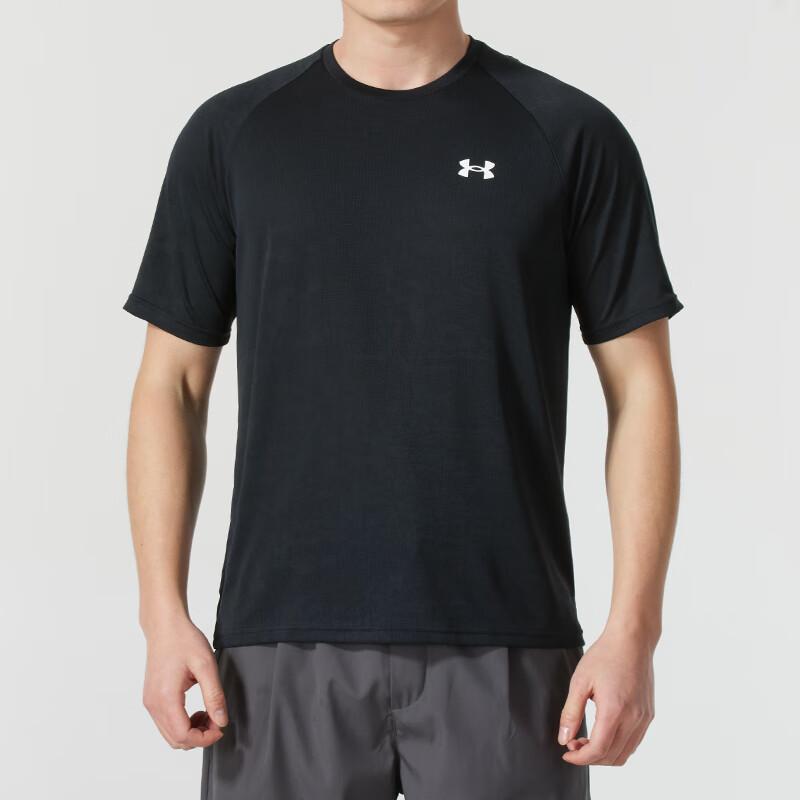 Under Armour Training Running Casual Breathable Short Sleeve Fitness T-Shirt Men Tops Black 1390430-001