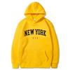 Women New York U.S.A City Hoodies Fashion Letter Printed Graphic Sweatshirts  Casual Harajuku Hooded Pullover Sportwear