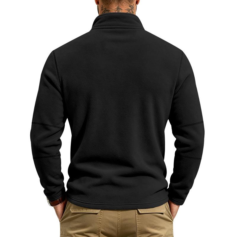 Men Zipper Sweatshirts Quarter Zip Pullover Half Zipper Hoodie Men Gym Man Autumn Solid Men's Sweatshirt Coat