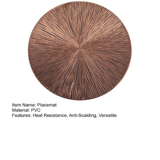 Round Hollow PVC Placemat Waterproof Heat-Resistant Table Mats Elegant Home Restaurant Dining Decor Scratch-Proof Dirt-Resistant Insulation Mat