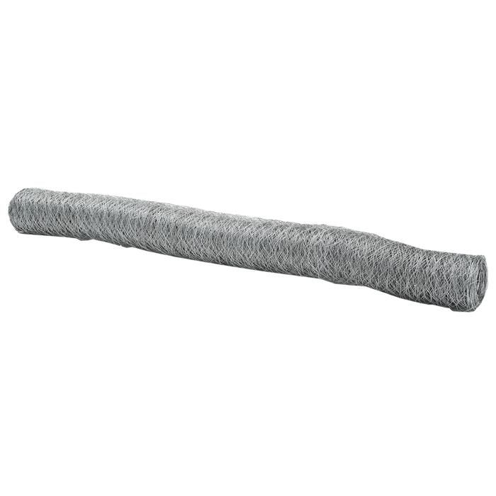 VidaXL Clôture hexagonale 1x10 m en acier galvanisé 42005643